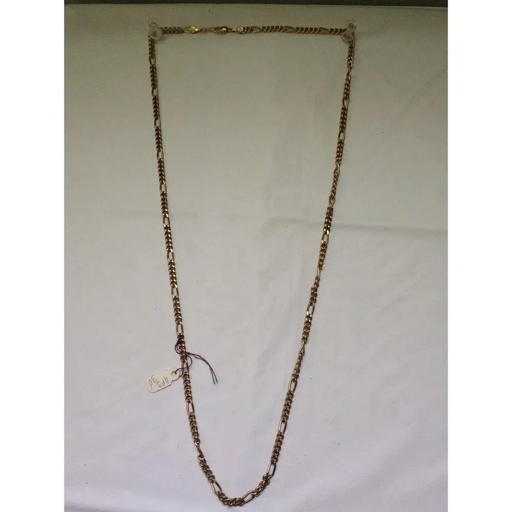 Gold plated 2mm Figaro chain 30"
